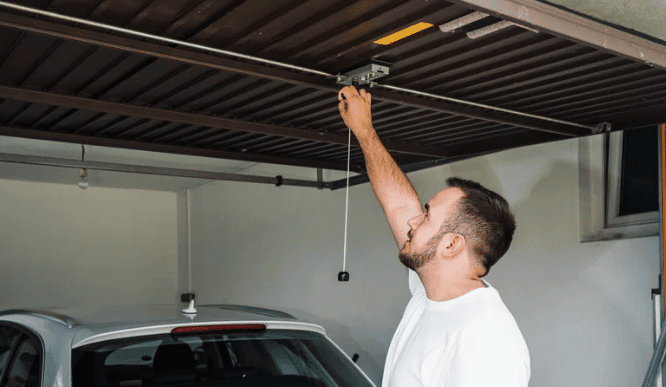 Adjusting a garage door