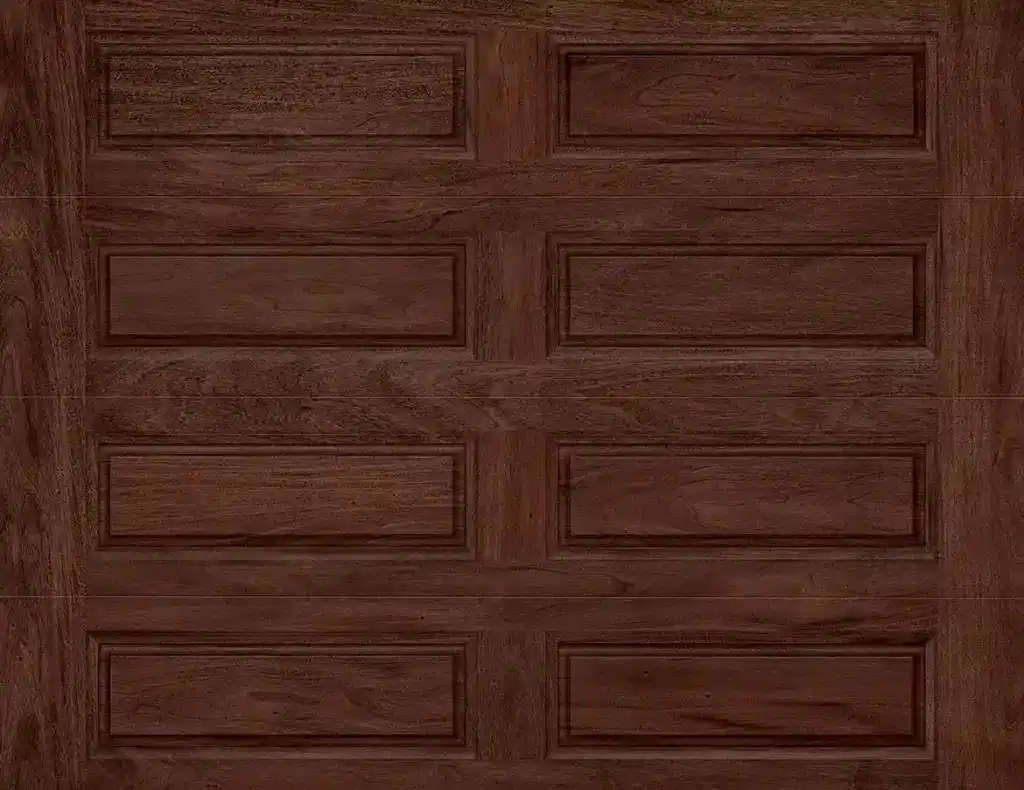 Patterned wood security door gate with decorative panels for home and commercial security solutions.