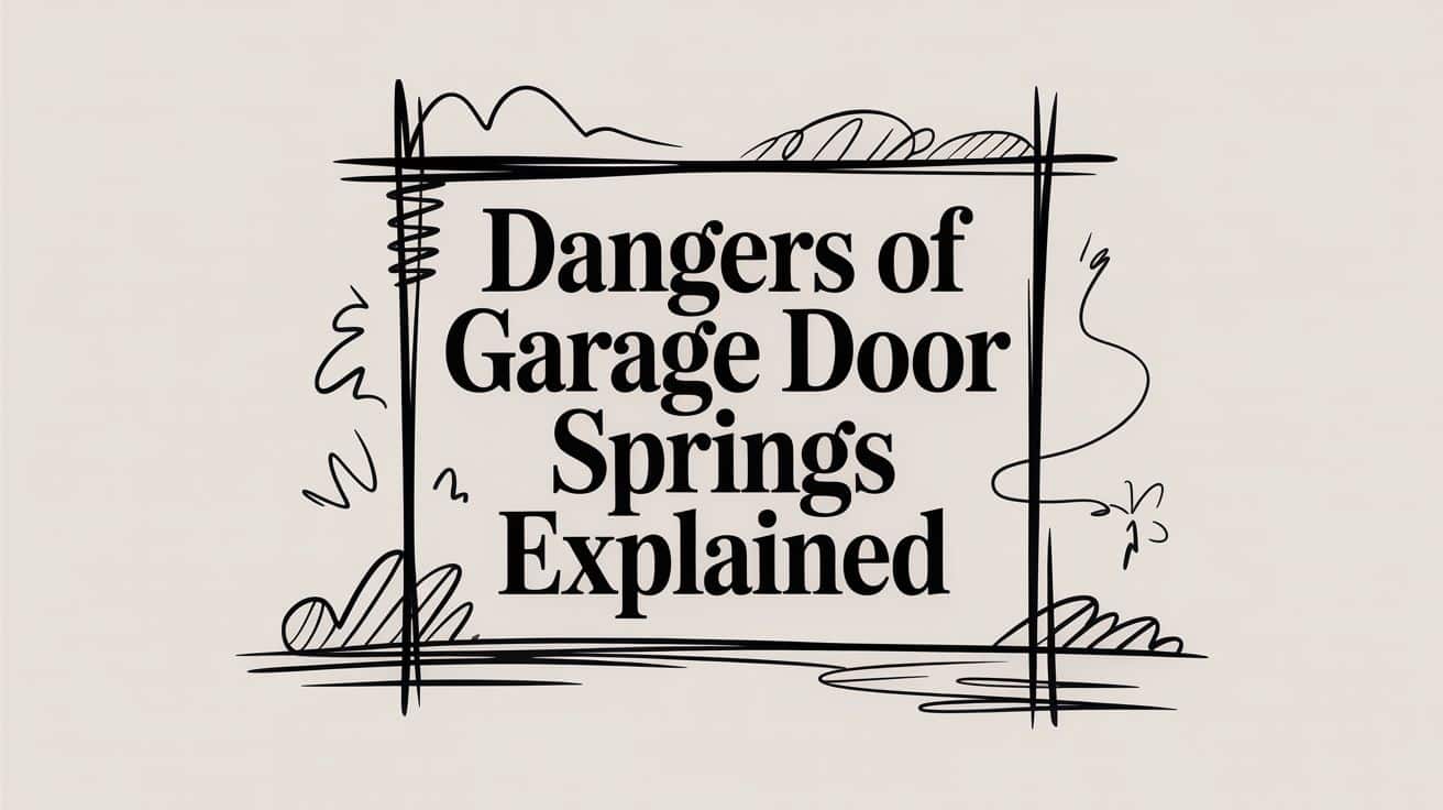 Garage door safety, garage spring repair, and garage door spring dangers explained. Essential tips for home security and maintenance.