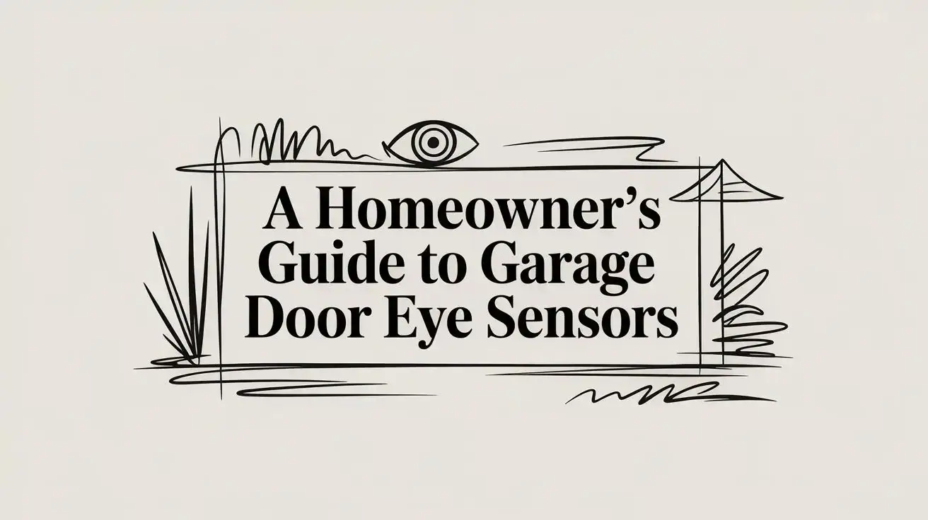Alarm system for garage doors and fences with eye sensors for enhanced security.