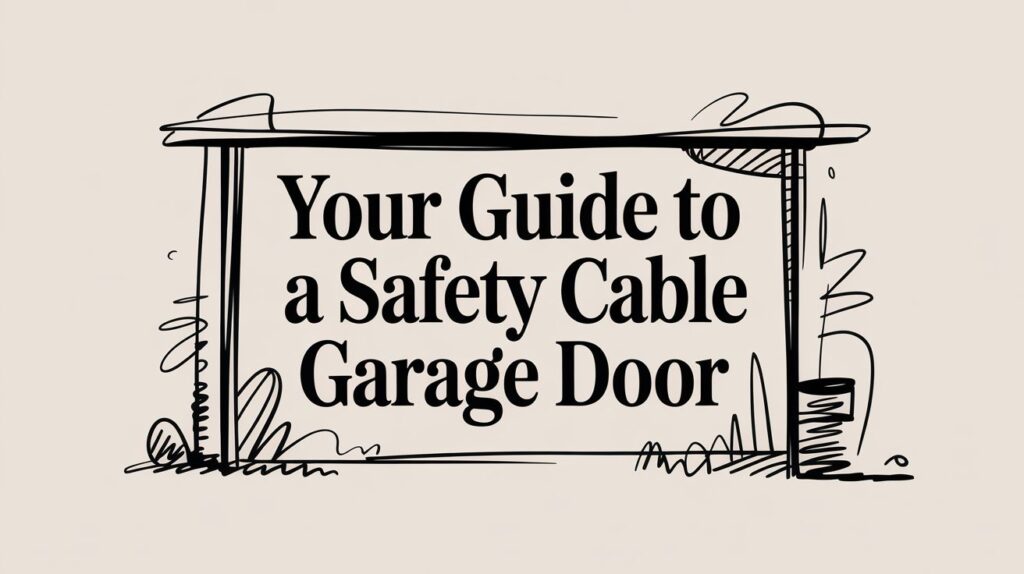 Safety cable garage door, security gate fence, home safety, garage security, fence installation.