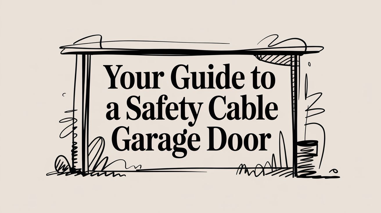 Safety cable garage door, security gate fence, home safety, garage security, fence installation.