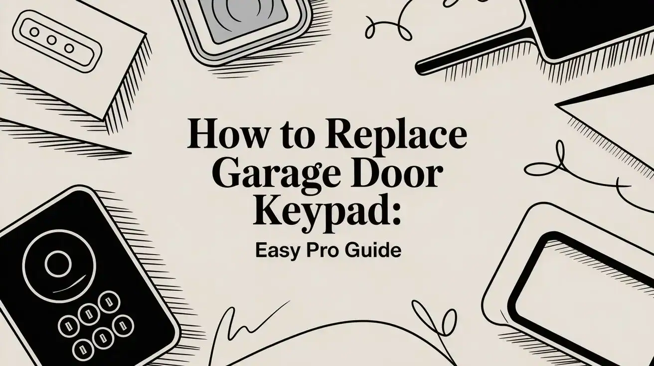 Replacing garage door keypad guide for security and convenience.