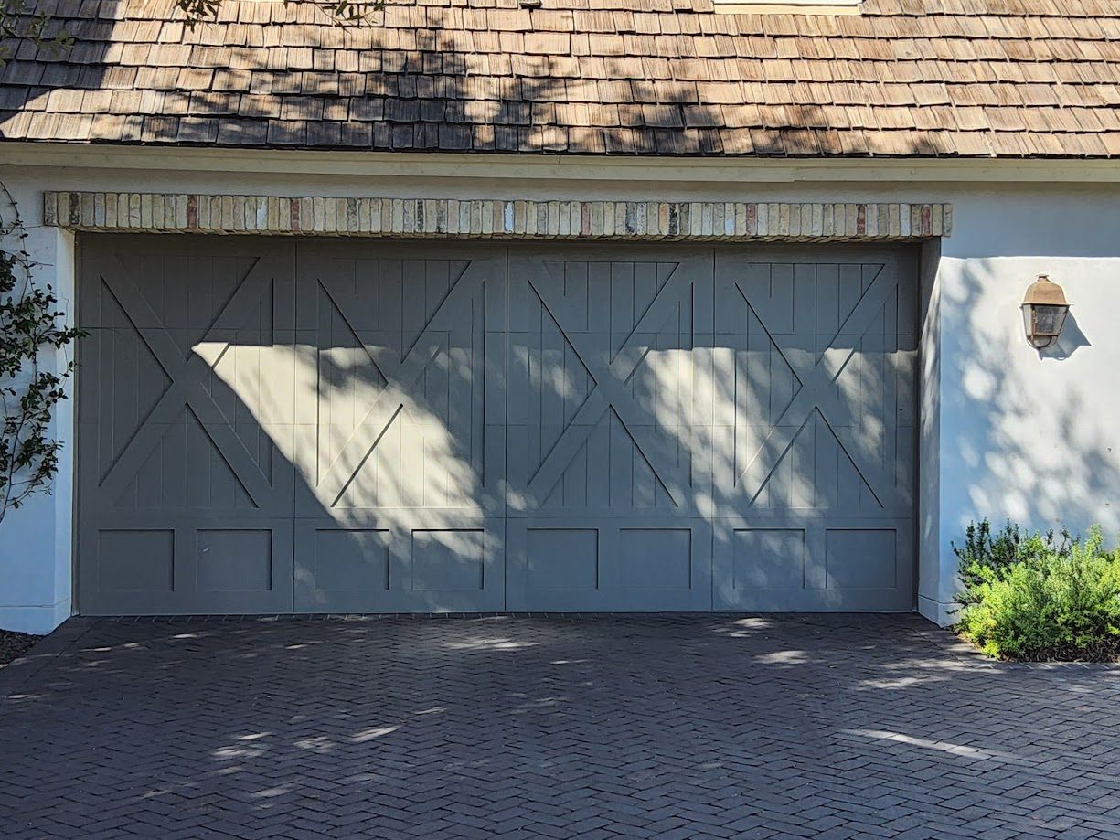 Carriage style garage door installation in the Arcadia area of Phoenix AZ