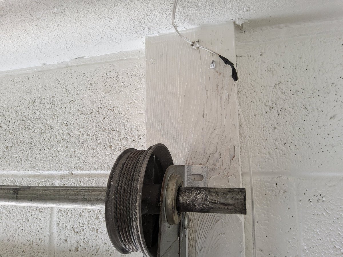 Garage door safety sensor wiring repair, Phoenix AZ