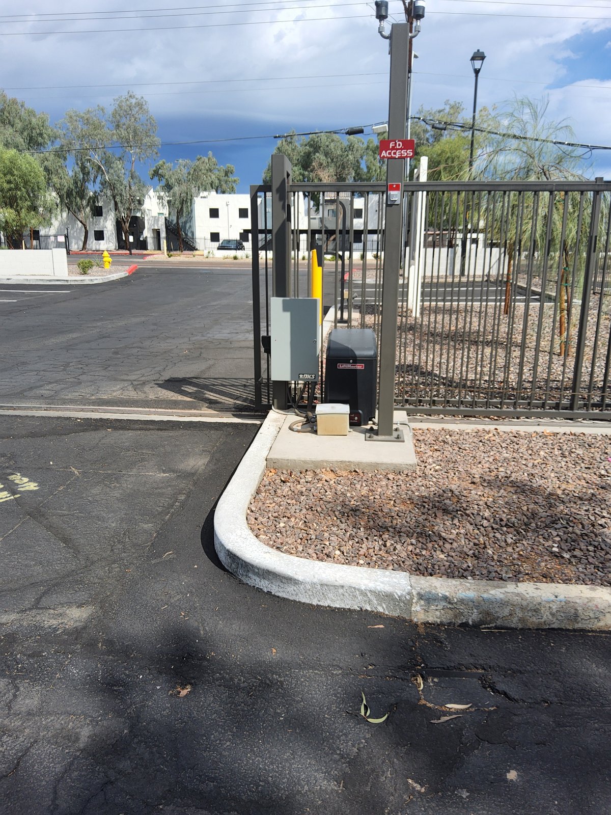 LiftMaster slide gate operator at apartment complex, Phoenix AZ