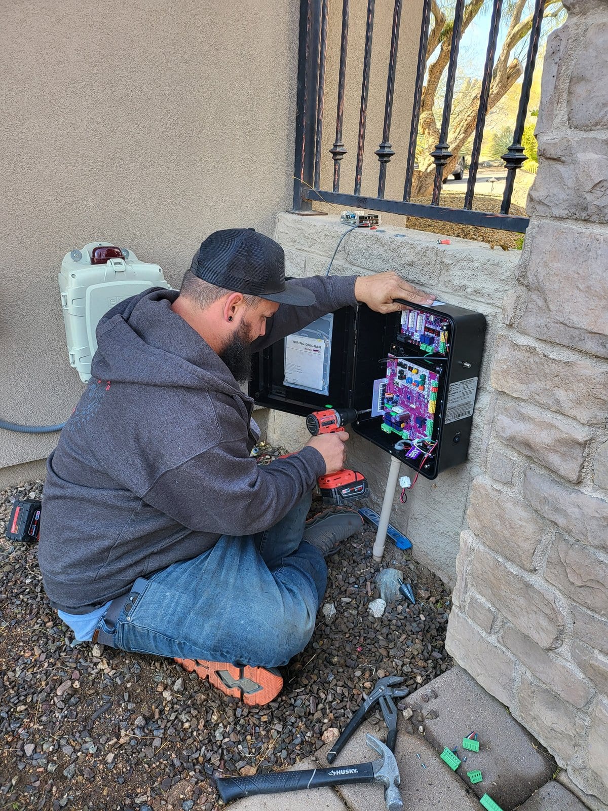 Automatic swing gate installation, Scottsdale AZ