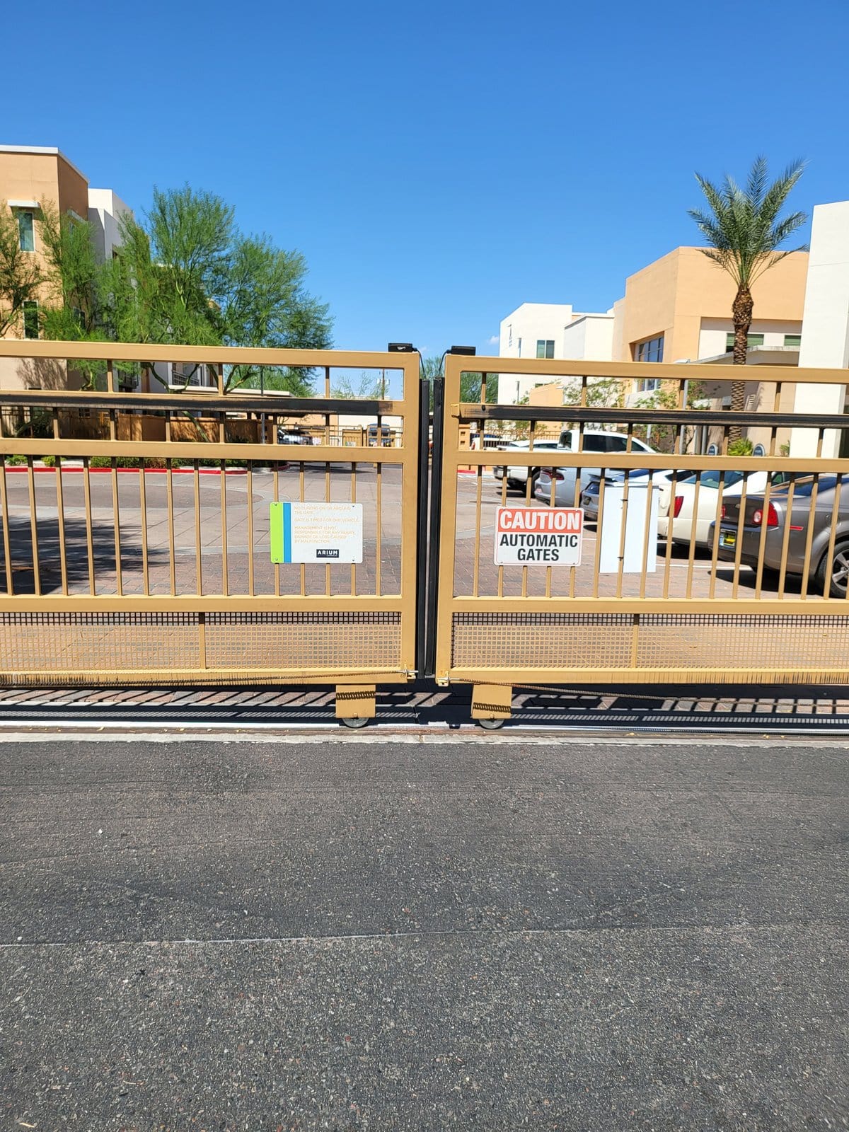 Commercial automatic gate at apartment community, Scottsdale AZ