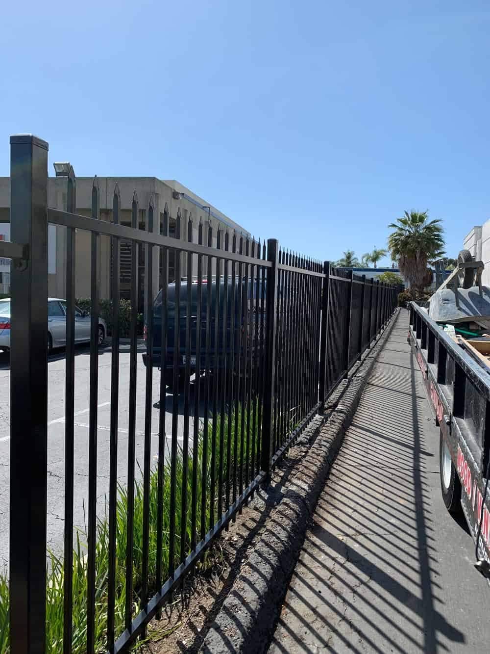 Commercial steel spear top fence and gate in Scottsdale AZ