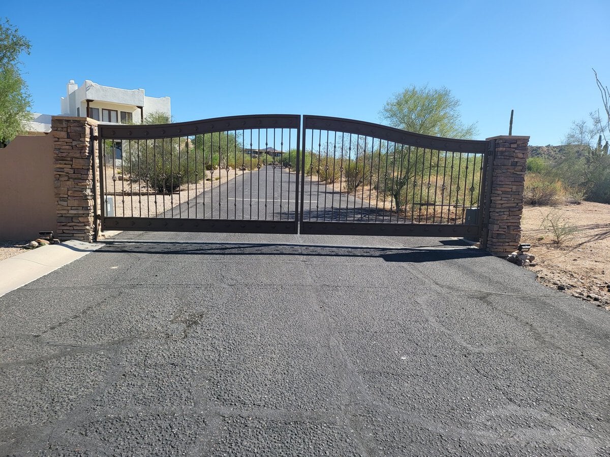 Custom driveway gate for HOA community, Scottsdale AZ