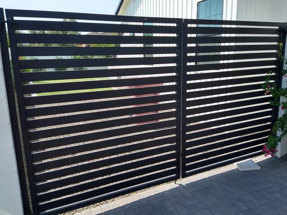 Horizontal slat RV gate installed in Scottsdale AZ