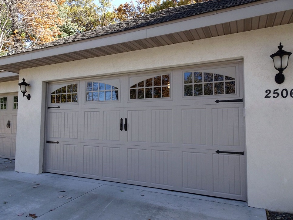 Carriage style garage door installation in Scottsdale AZ