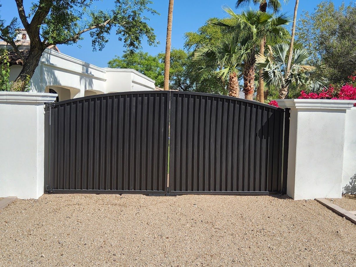 Custom iron RV gate installation in Scottsdale AZ