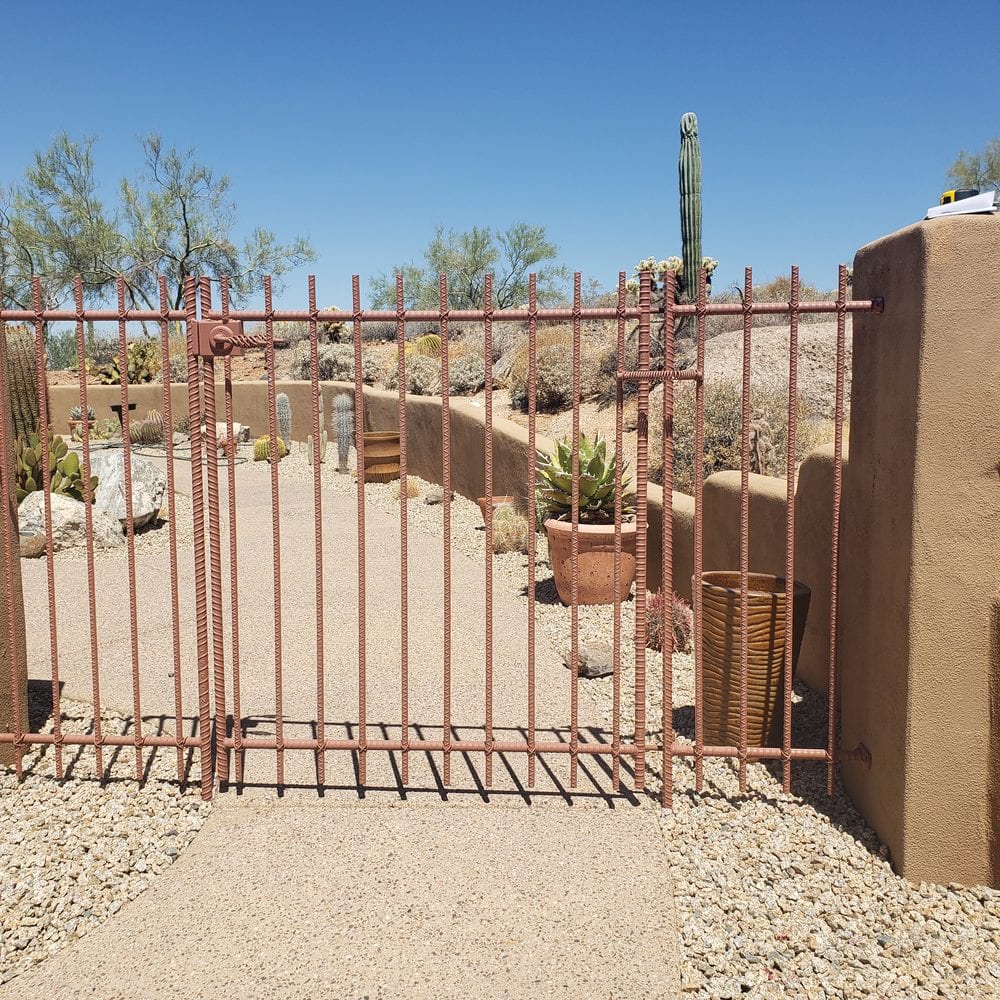 Rebar style desert entry gate, Scottsdale AZ