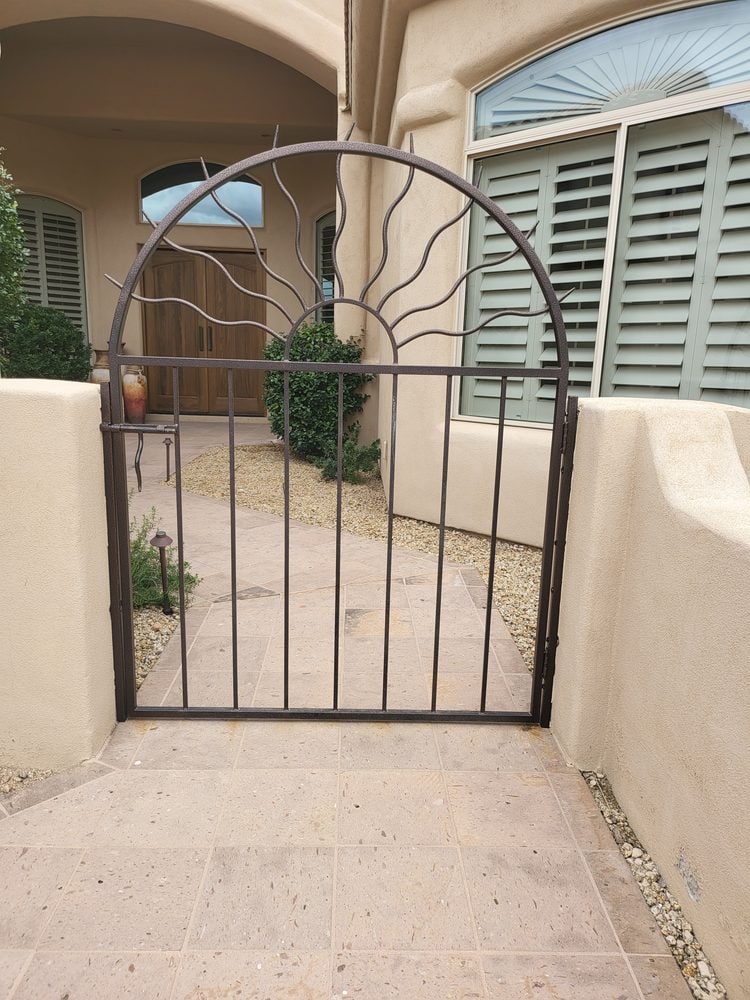 Sunrise design courtyard entry gate, Scottsdale AZ