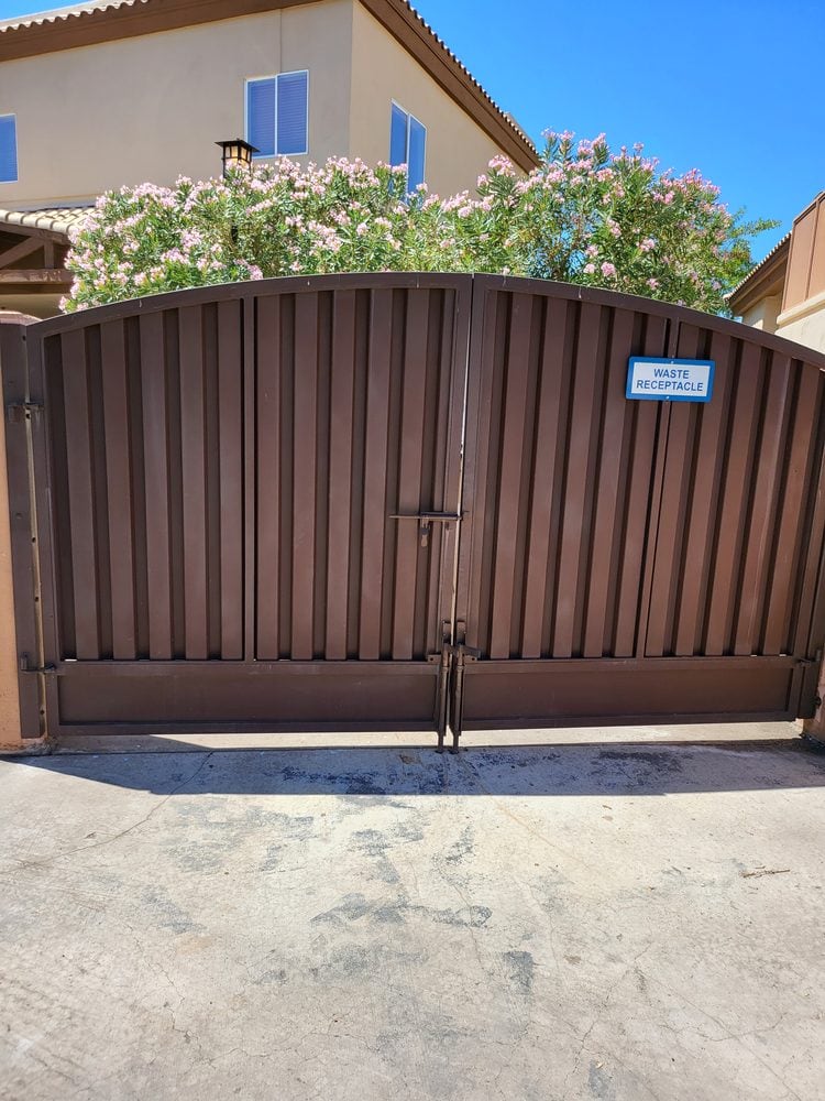 Waste enclosure community gate, Scottsdale AZ